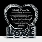 Heart with Word K9 Glass Figurines