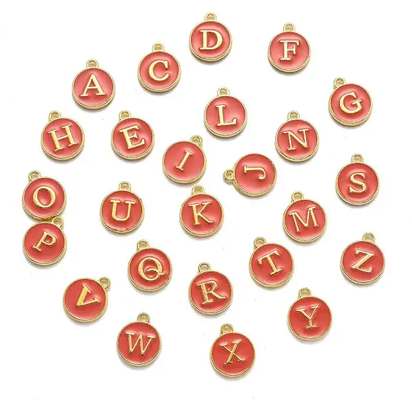 Initial Letter A-Z Alphabet Enamel Charms