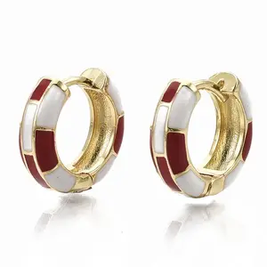 Brass Huggie Hoop Earrings
