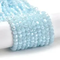 Electroplate Opaque Glass Beads Strands