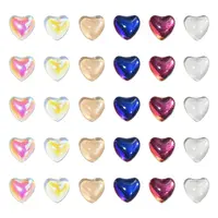 30Pcs 6 Colors Flat Back K9 Glass Rhinestone Cabochons
