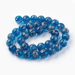 Handmade Gold Sand Lampwork Beads Strands