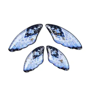 4Pcs 4 Styles Transparent Epoxy Resin Pendants