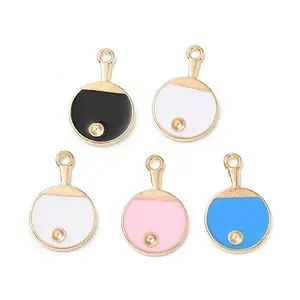 Alloy Enamel Pendant Rhinestone Settings