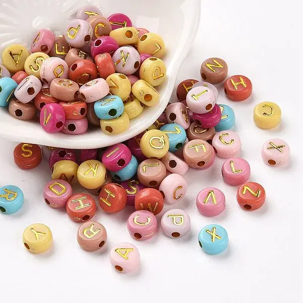 Opaque Mixed Color Acrylic Beads