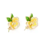 Brass Enamel Stud Earring Findings