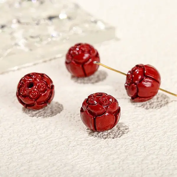 Handmade Cinnabar Beads