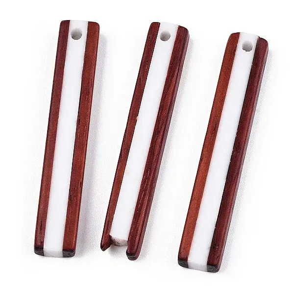 Opaque Resin & Wood Pendants