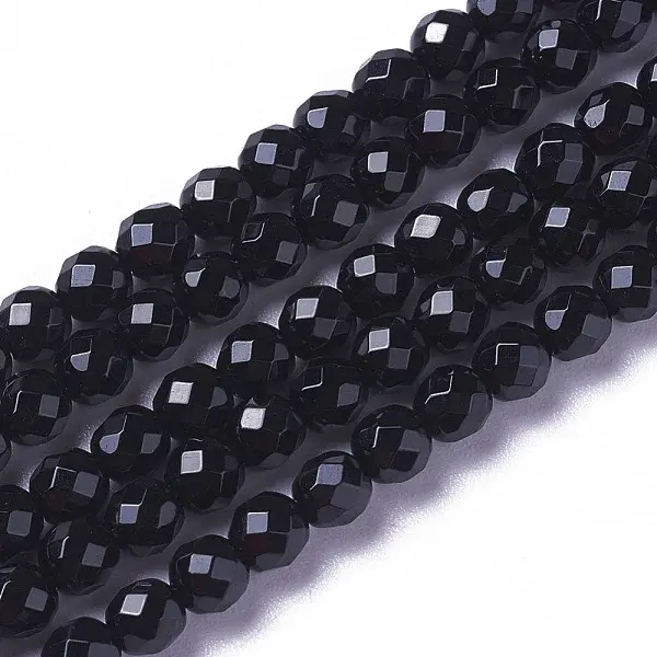 Natural Black Onyx Beads Strands