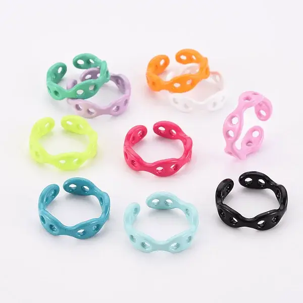 Spray Painted Brass Cuff Rings