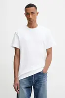 Bavlněné tričko G-Star Script pánské, bílá barva, D26823-D976
