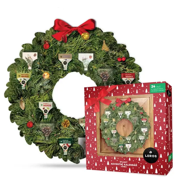 Leros Bylinný adventní kalendář věnec 24 sáčků