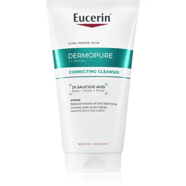 Eucerin DermoPure Clinical Correcting Cleanser exfoliační čisticí gel na obličej a tělo 150 ml