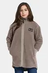 Dětská mikina Didriksons AMPERE KIDS FZ L hnědá barva, 505678