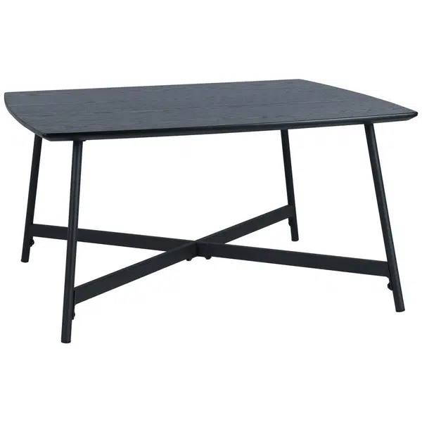 MID.YOU KONFERENČNÍ STOLEK, černá, kov, kompozitní dřevo, 80/42/80 cm