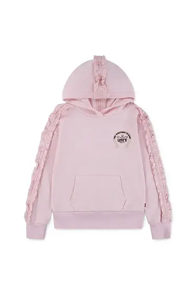 Dětská mikina Levi's PULLOVER HOODIE WITH RUFFL