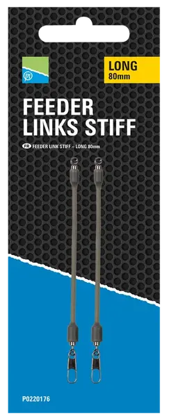 Preston innovations závěska feeder links stiff 2 ks - long 80 mm