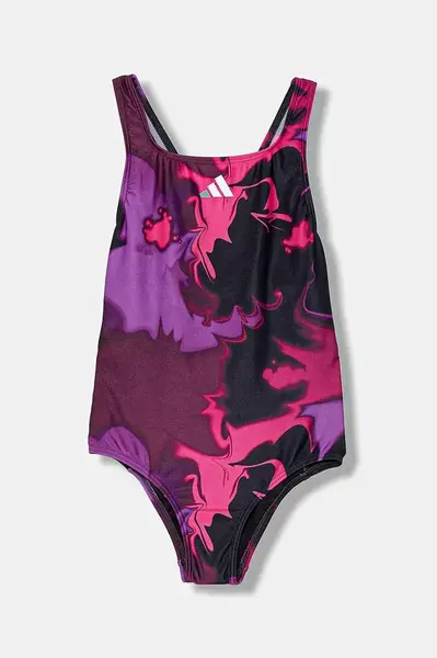 Jednodílné dětské plavky adidas Performance růžová barva, JM5955