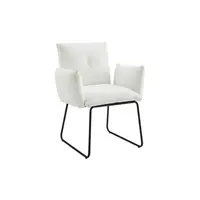 Livetastic ŽIDLE S PODRUČKAMI, buklé, bílá