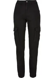 Dámské užitkové kalhoty z bavlněného kepru černé