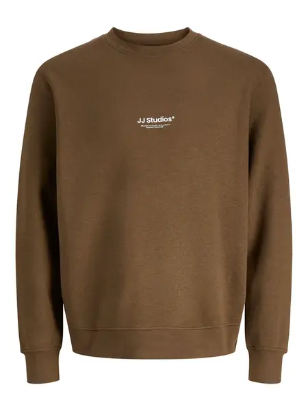 JACK & JONES Mikina 'JJESoho'  karamelová / biela