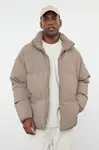 Trendyol Mink Oversize Fit Stand Collar Winter Puffer Coat