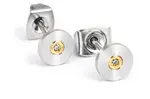 Boccia Titanium Pozlátené titánové náušnice s diamantom 0545-02