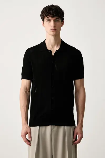 Karl Lagerfeld polo pánské s viskózou
