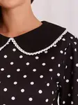 Černá elegantní halenka s tečkami