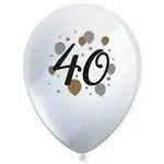 Balónky latexové 40. narozeniny 6 ks
