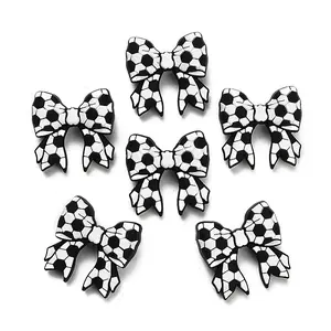 Football Theme Silicone Beads