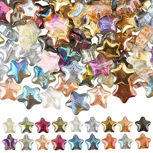 216Pcs 18 Colors Electroplate Glass Beads
