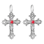 Alloy Cross Hoop Earrings
