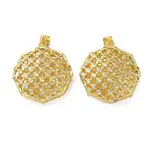 Brass Micro Pave Clear Cubic Zirconia Pendants