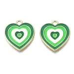 Rack Plating Light Gold Alloy Enamel Pendants