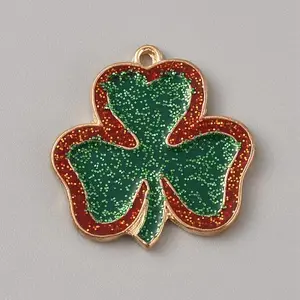 Saint Patrick's Day Alloy Enamel Pendants