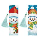 2Pcs Christmas DIY Diamond Painting Bookmarks Kits
