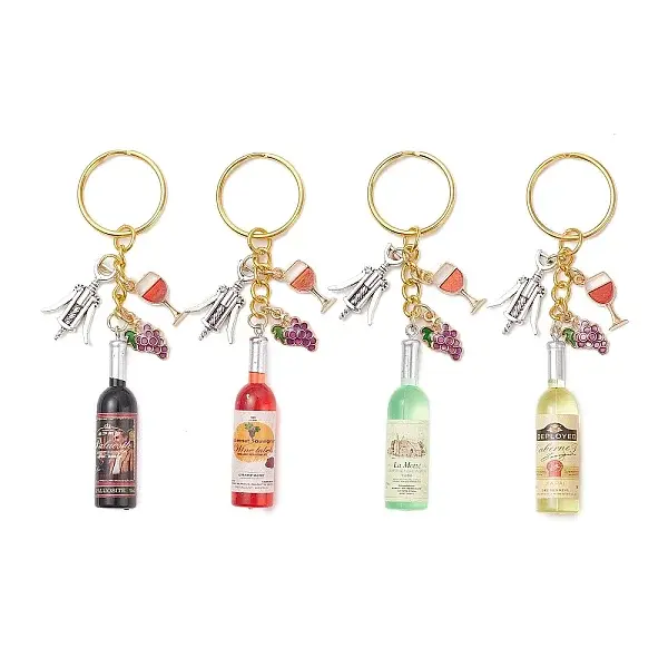 Resin & Glass & Alloy Keychain