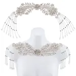 1Pc Glass & Alloy & Polyester Appliques