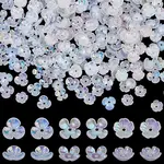 300Pcs 3 Style Electroplate Acrylic Bead Caps