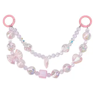 2Pcs Bowknot Heart Plastic Pendant Decorations