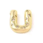 Brass Micro Pave Clear Cubic Zirconia Pendant