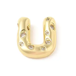 Brass Micro Pave Clear Cubic Zirconia Pendant