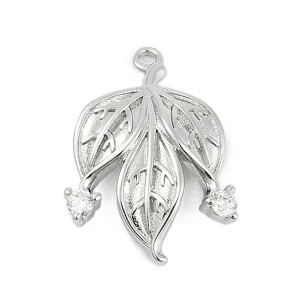 Brass Micro Pave Cubic Zirconia Pendants
