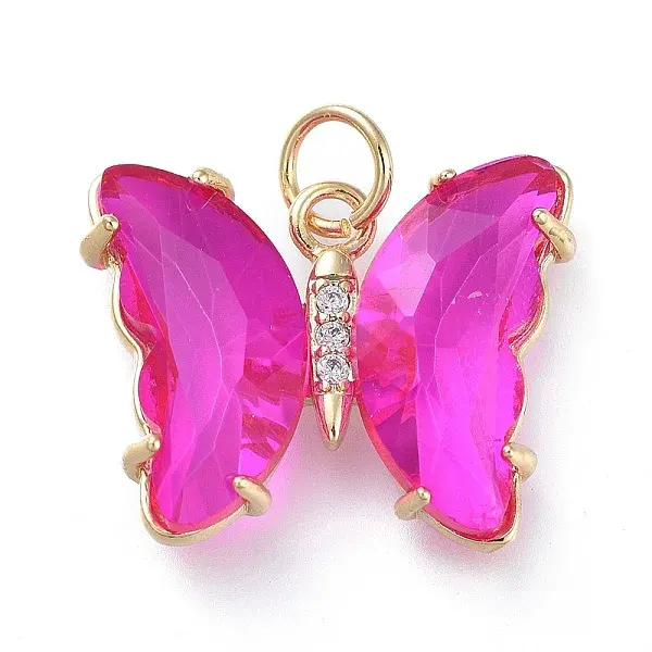 Brass Micro Pave Clear Cubic Zirconia Pendant