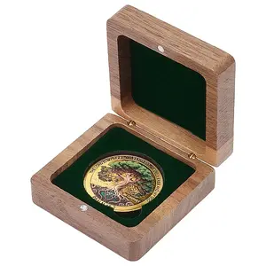 Wooden Badge Packing Magnetic Boxes