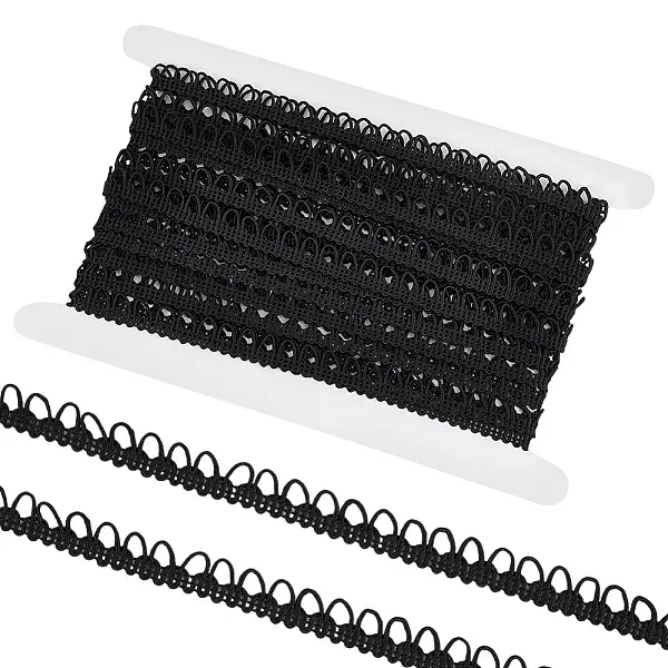 10 Yards Polyester Braided Trims with Elastic Button Loops