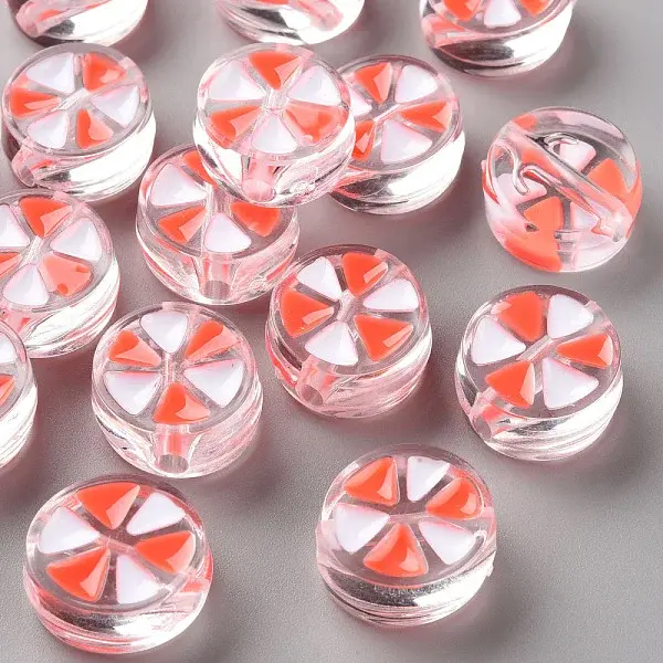 Transparent Enamel Acrylic Beads