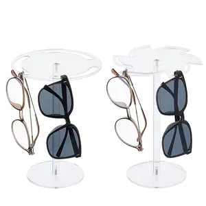 2 Styles Rotatable Acrylic Eyeglasses Frame Riser Display Stands