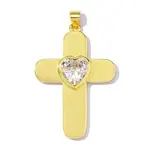 Brass Micro Pave Cubic Zirconia Pendants